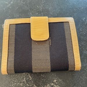 FENDI..  FRENCH STYLE WALLET..  BROWN & TAN.. great condition